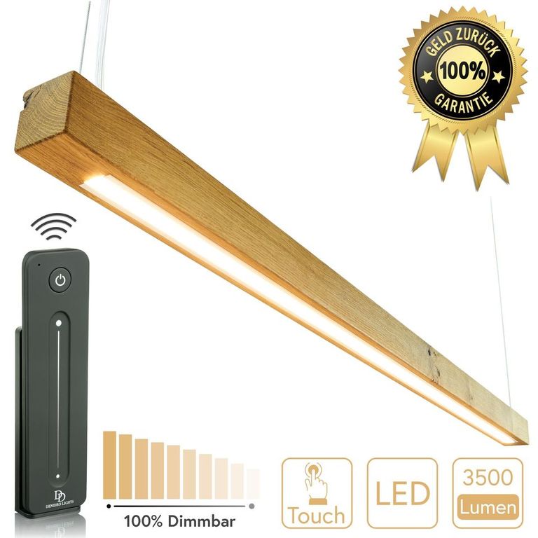 Pendelleuchte Massivholz mit einen LED Streifen, 100% Dimmbar 